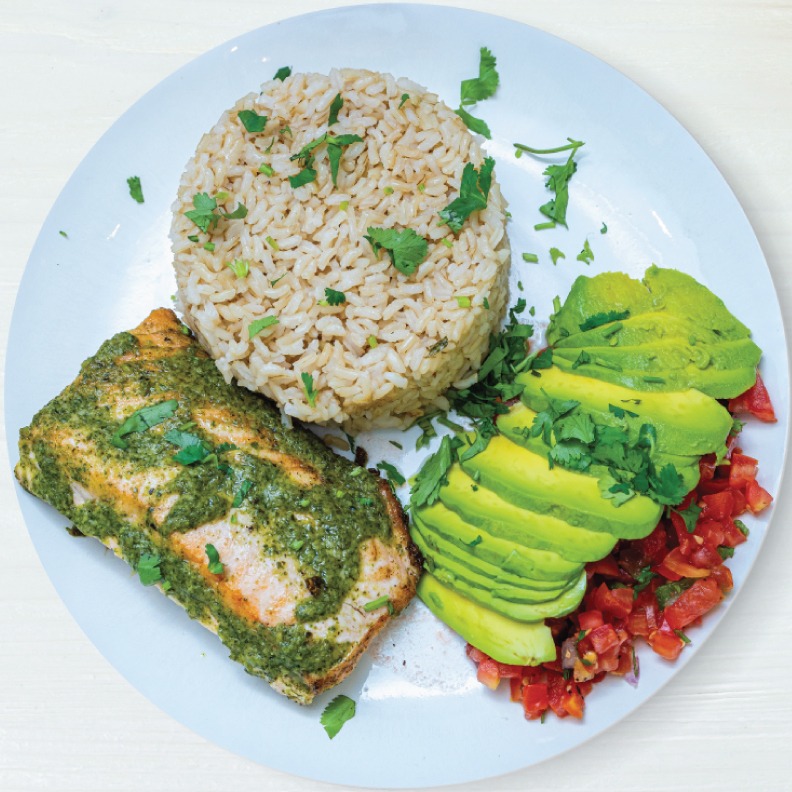 Pesto Salmon Carrot Express