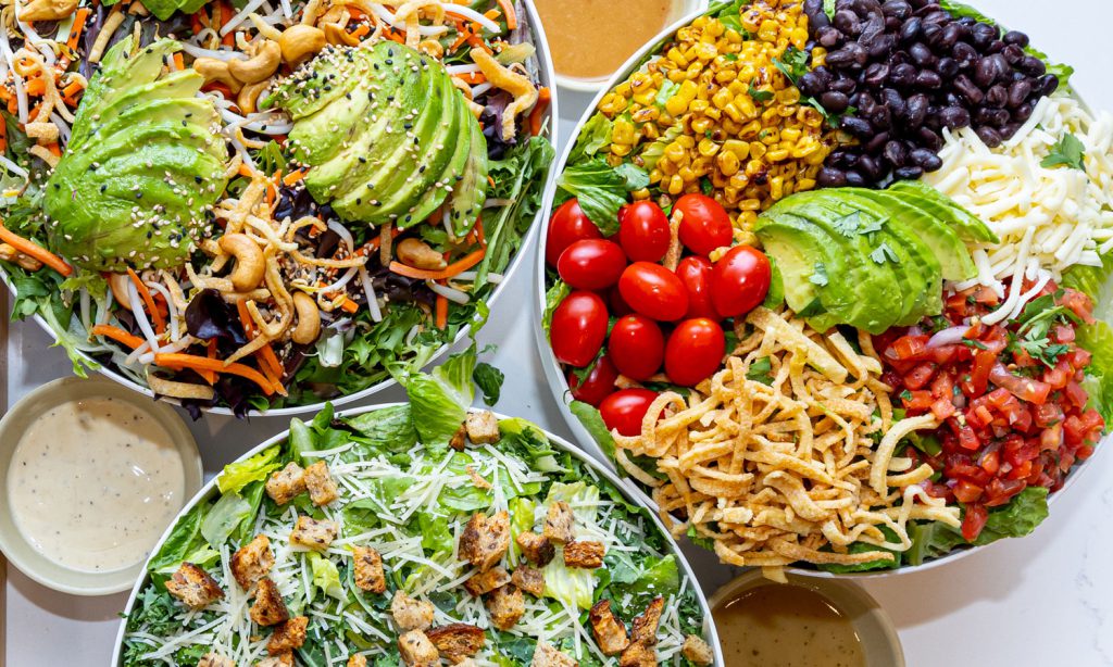 Catering salads by Carrot Express
