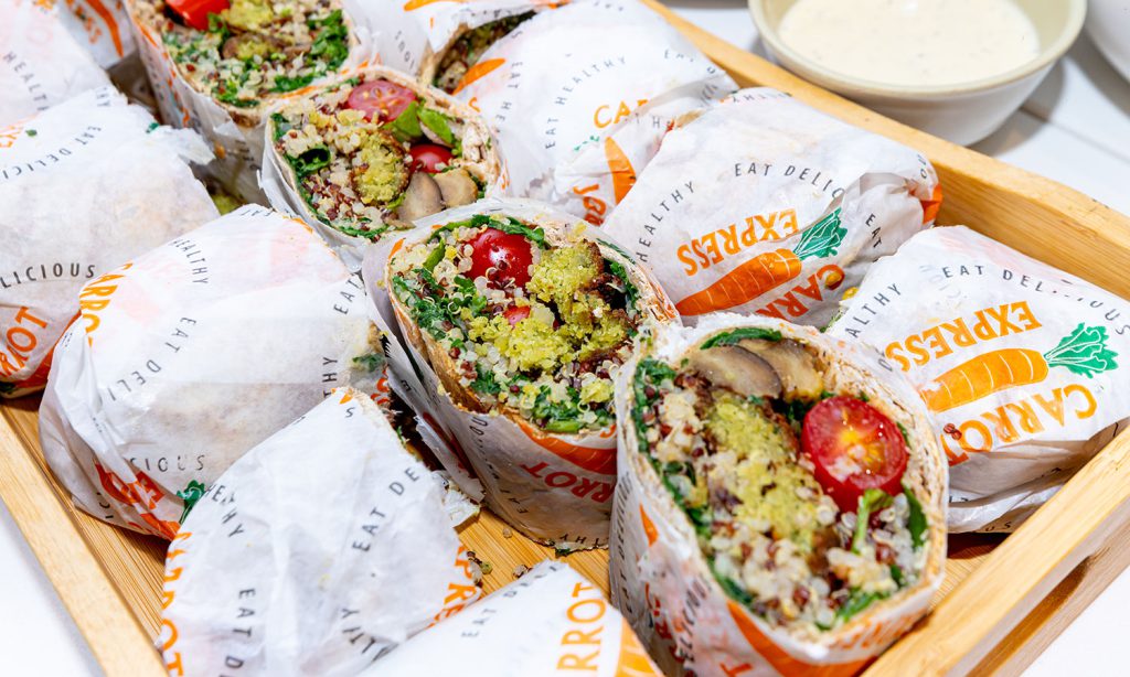 Catering wraps by Carrot Express
