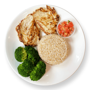 Grilled Chicken Platter with side of broccoli