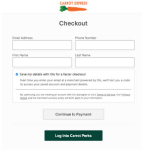 Carrot Perks - Checkout