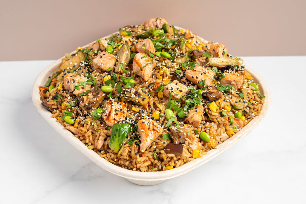 Salmon Buddha Tray - Catering